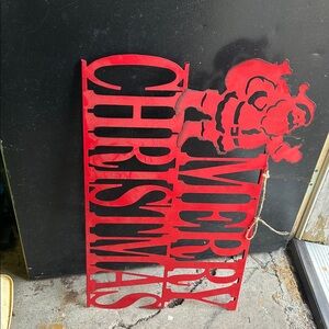 Red Merry Christmas Sign